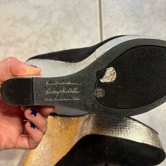 Kardiashian Kollection black wedge heels - Picture 5 of 5